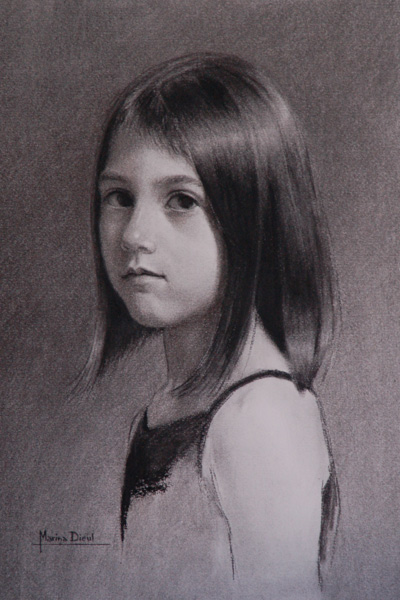 portrait drawing of a girl. Title: quot;Portait of a girlquot;